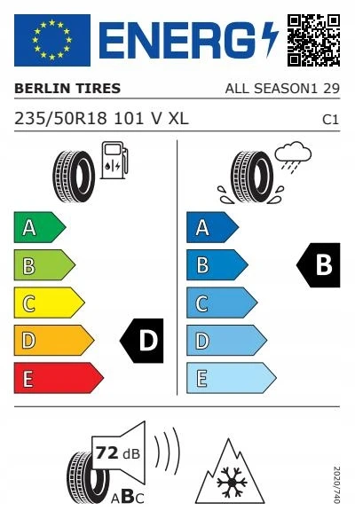 205/50R17 opona BERLIN TIRES ALL SEASON 1 XL 93V